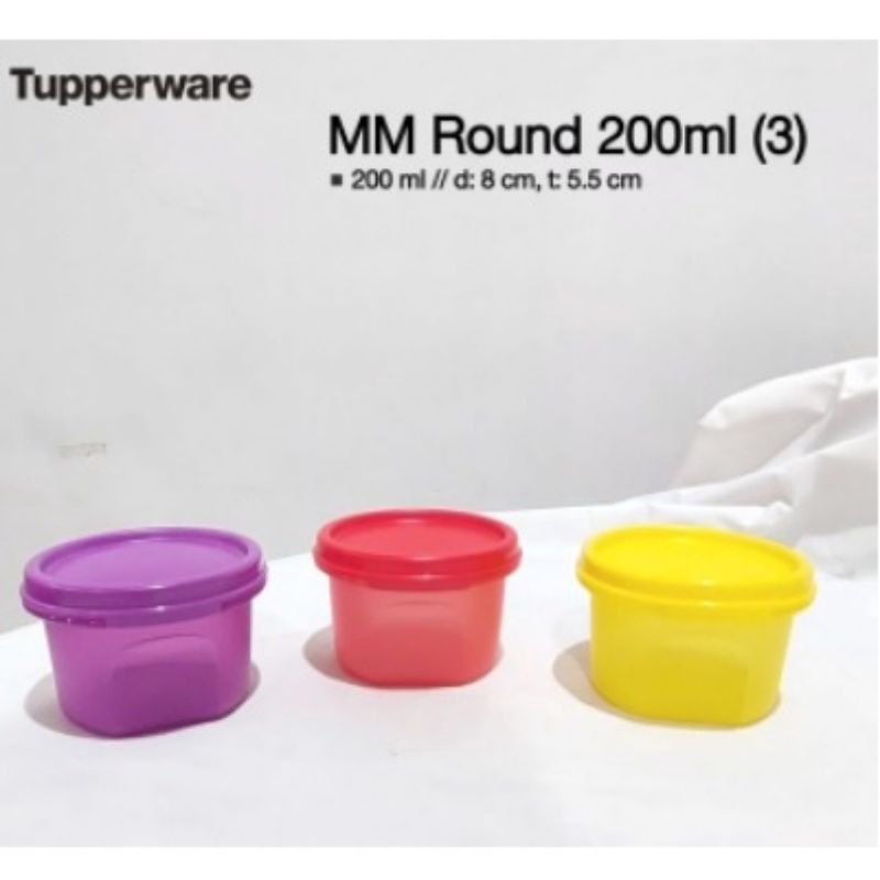 Tupperware MM Round Cup @200 ml (2 - 3 Pcs) // Kit Mini Cup Bowl