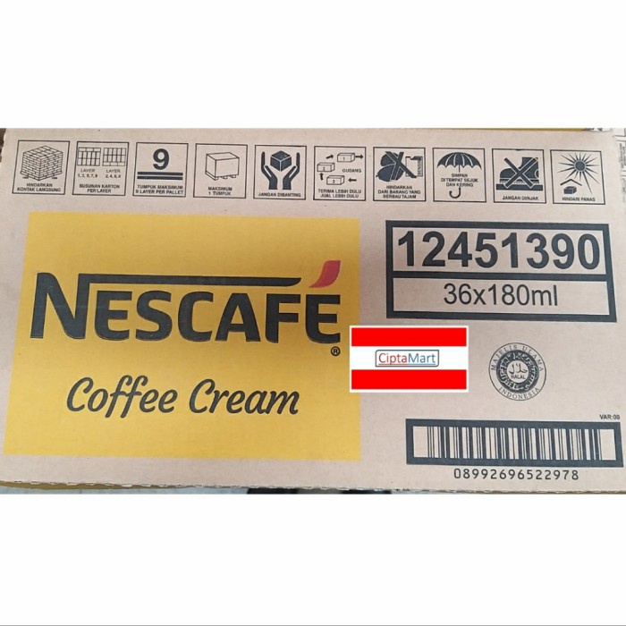 

NEW Nescafe UHT Coffee Cream 36 x 180 ml