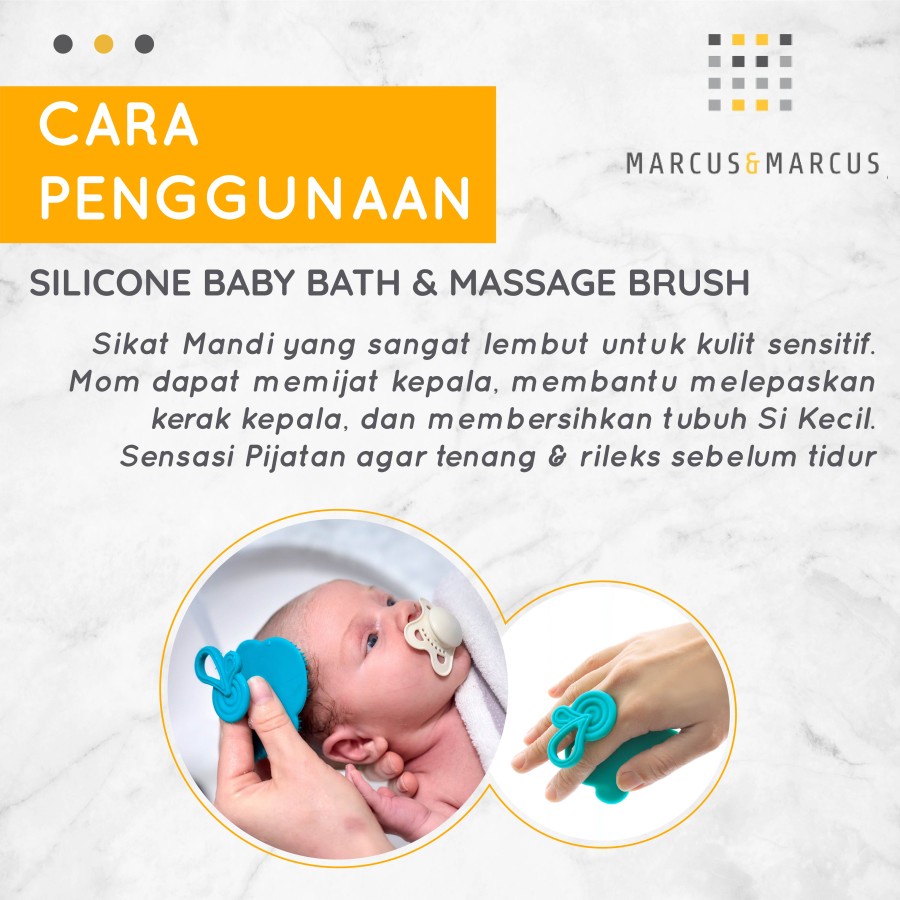 Marcus &amp; Marcus Silicone Baby Bath &amp; Massage Brush