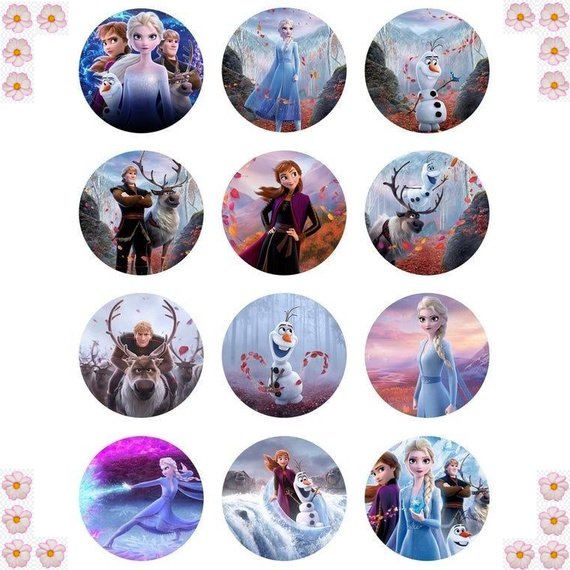 

CUPCAKE TOPPER CUSTOM KARAKTER FROZEN AENBAG TOPER KERTAS