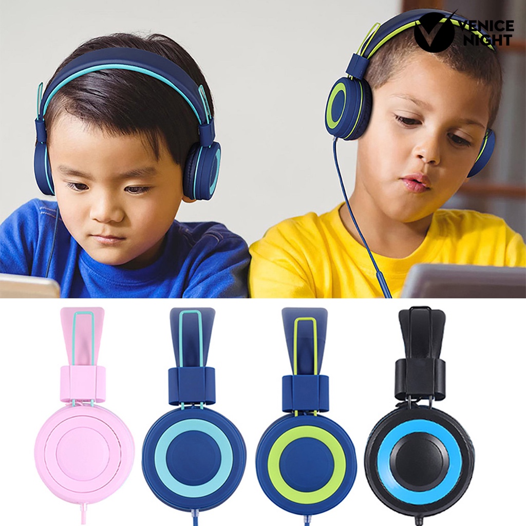 (VNEP) (Berkabel) Headset Over Ear Noise Reduction Headphone Gaming Lipat dengan Mikrofon untuk Anak-anak