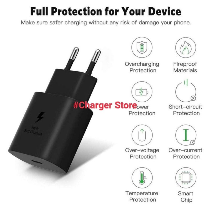 Adaptor Batok Charger 25W USB C Samsung Fast Charging ORIGINAL