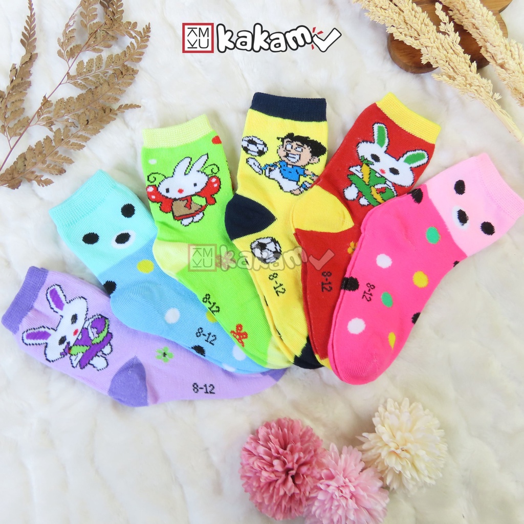 Kakamu Kaos Kaki Anak Motif Karakter Usia 5-7 Tahun