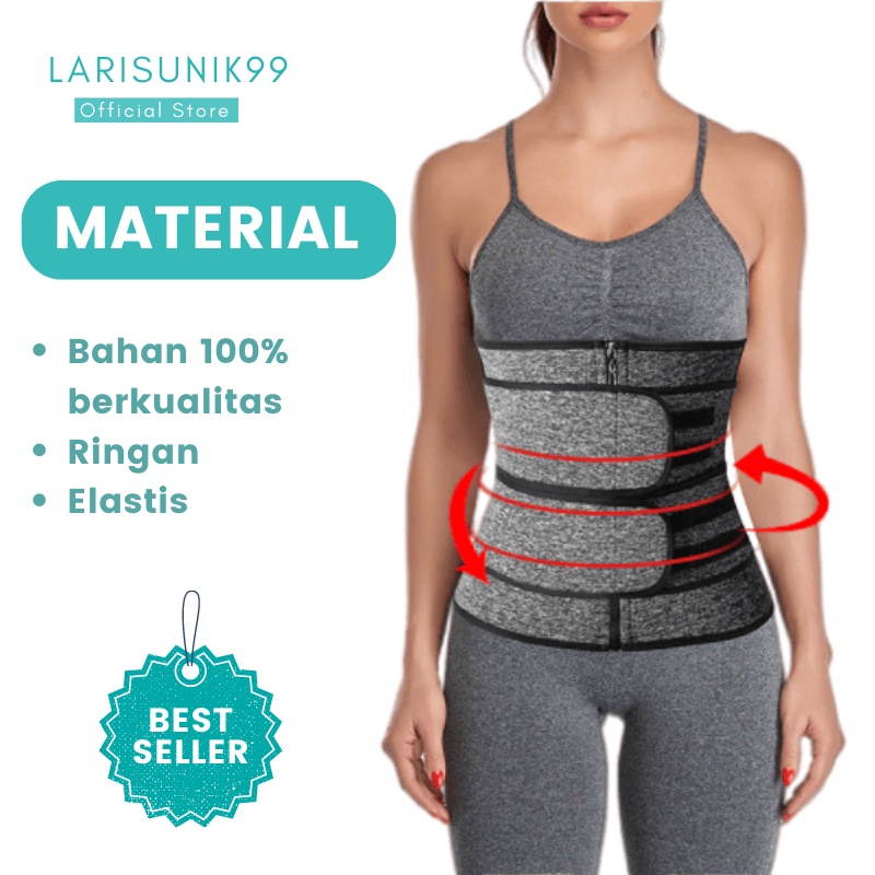 Korset pelangsing perut Pembakar lemak perut Waist Trainer Double Strap