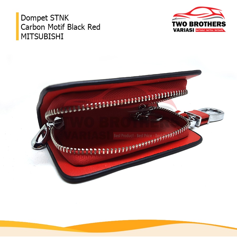 Dompet Stnk Mobil Carbon Motif Black Red Mitsubishi