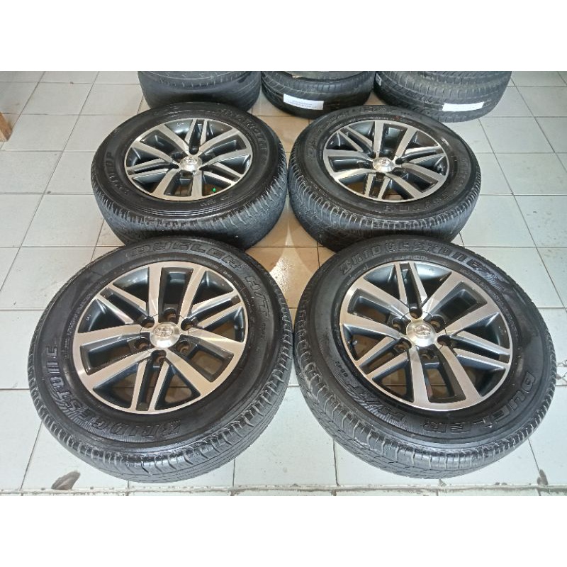 velg second fortuner vrz ring  18+ban Bridgestone sama dunlop 265 60 18 lebar 7,5 pcd 6x139