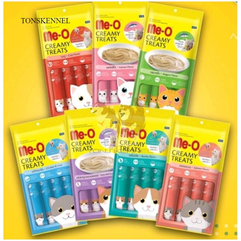 MEO Creamy Treats 60gr Me-o Snack Kucing Kitten Adult Salmon Crab Bonito Tuna Scallop Maguro Ikan Cakalang Chicken &amp; Liver