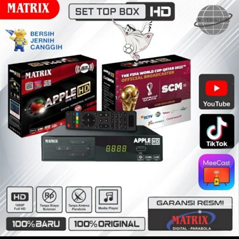 Set Top Box Penerima Siaran TV Digital + Smart Chip +HDMI USB ( WIFI)