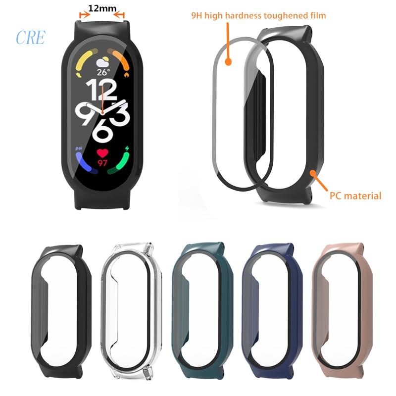 Cre 2 in 1 Bumper Case Pelindung Layar Anti Gores Untuk Mi Band 7