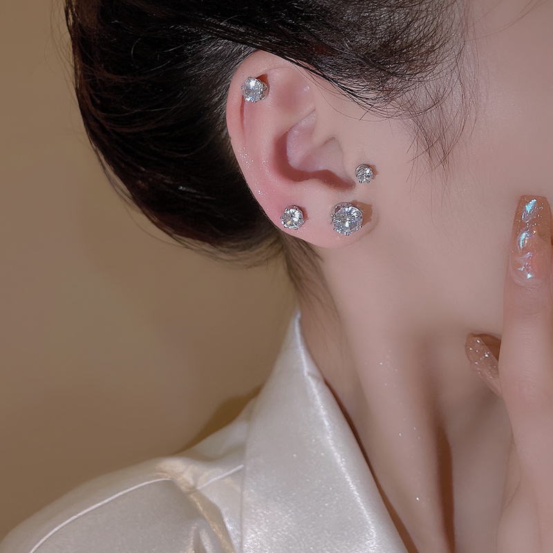 Anting Klip Zircon Untuk Aksesoris