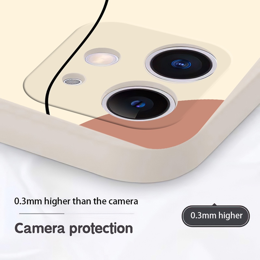 Vivo Y36 Y02 Y16 Y35 Y22 V25e V23e V21e Y33S Y21S Y11 Y12 Y15 Y17 Y12S Y15S Y15A Y20S Y20i Y19 Y91C Y30 Y51 S1 Simple Art Stitching Phone Case Karet Lembut Sarung Pelindung RIXUAN