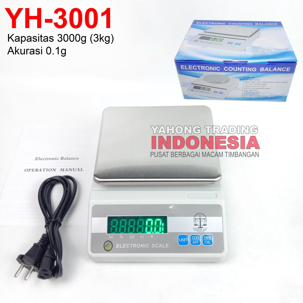 Timbangan Digital Counting YHG YH-3001 3000g 3kg 0.1g