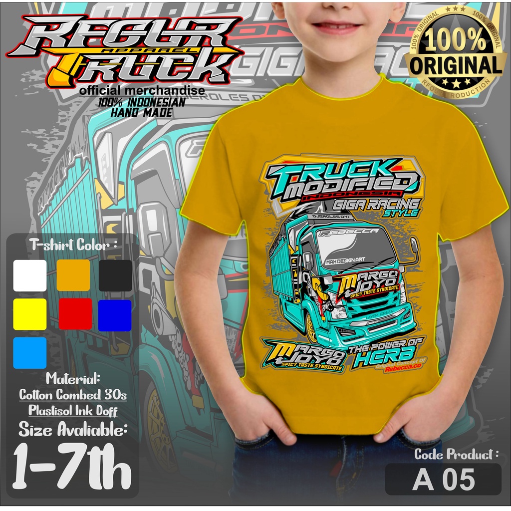 KAOS TRUCK ANAK MARGO JOYO USIA 2 SAMPAI 7 TAHUN KAOS TRUK OLENG ANAK MARGO JOYO TERARU KAOS ANAK GAMBAR TRUCK OLENG 5 TAHUN KAOS TRUCK MARGO JOYO