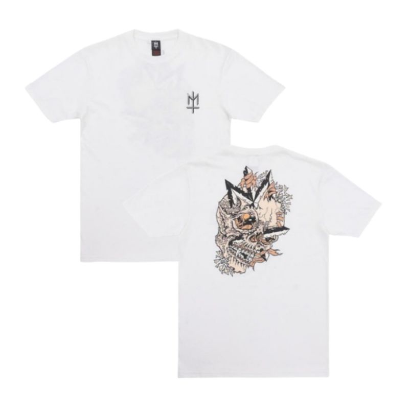 (COD) T-SHIRT MATERNAL DISASTER SKITHIN WHITE - KAOS DISTRO MATERNAL PUTIH - BAJU PRIA - KAOS BRAND 