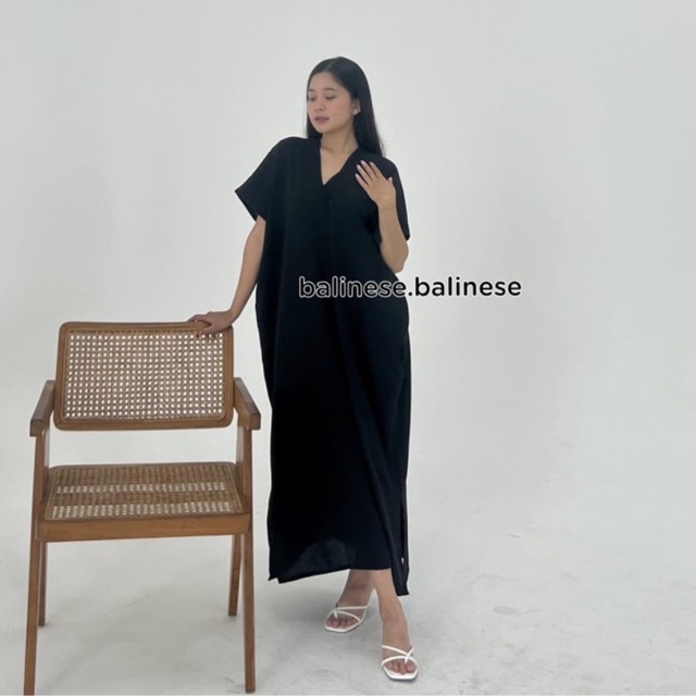 Long Dress Nagitha Cringkle Airflow / Nina Long Square Panjang