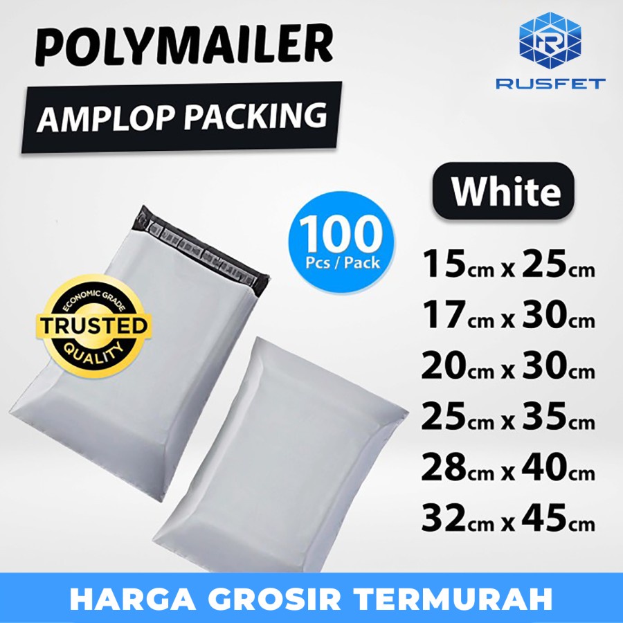 

Polymailer Pack White Amplop Plastik Packing Olshop Ekonomis