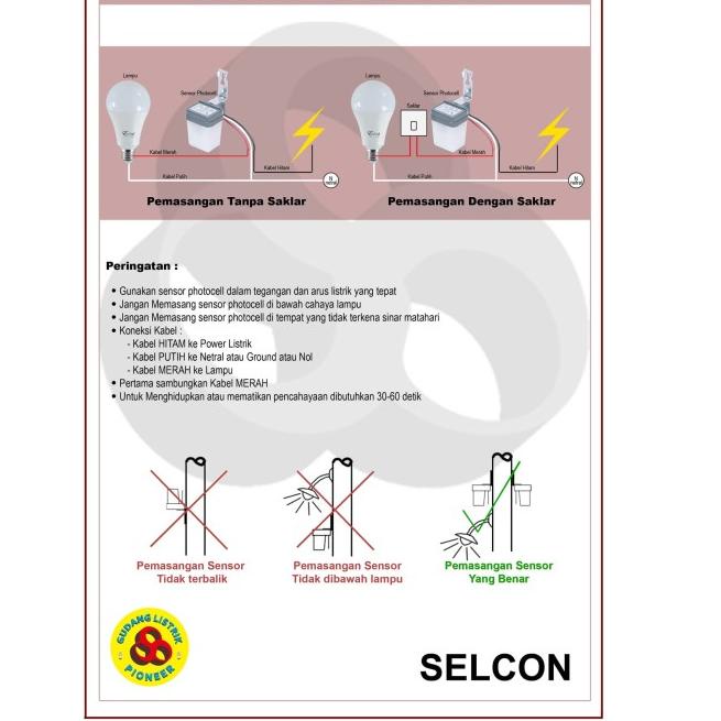 PHOTOCELL 10A SENSOR CAHAYA (SELCON)