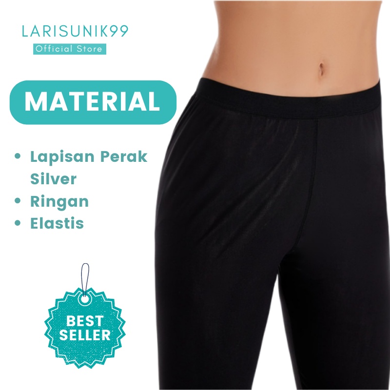 Celana Pembakar Lemak Pelangsing Perut Celana Olahraga Wanita Lapis Perak Silver Sweat Pant