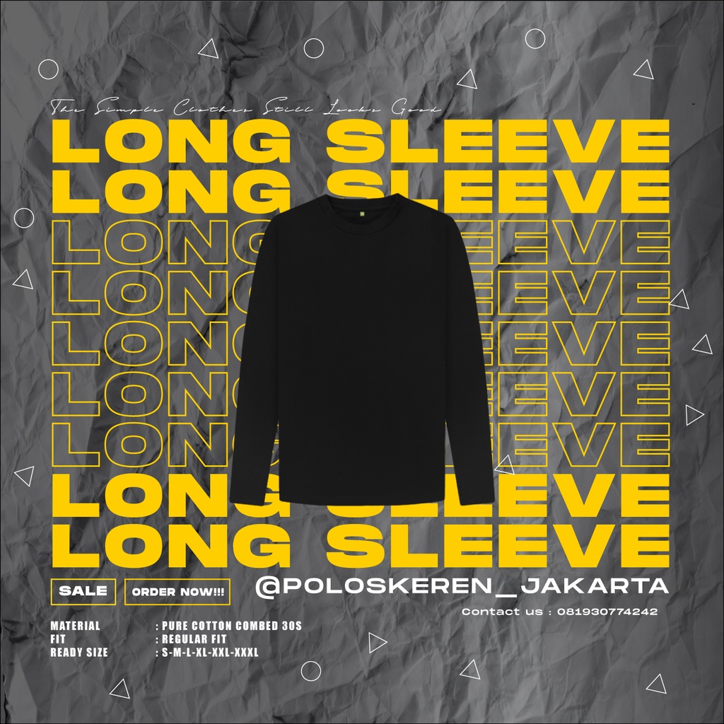 KAOS POLOS PANJANG PRIA DAN WANITA | KAOS POLOS PANJANG | KAOS POLOS PRIA WANITA