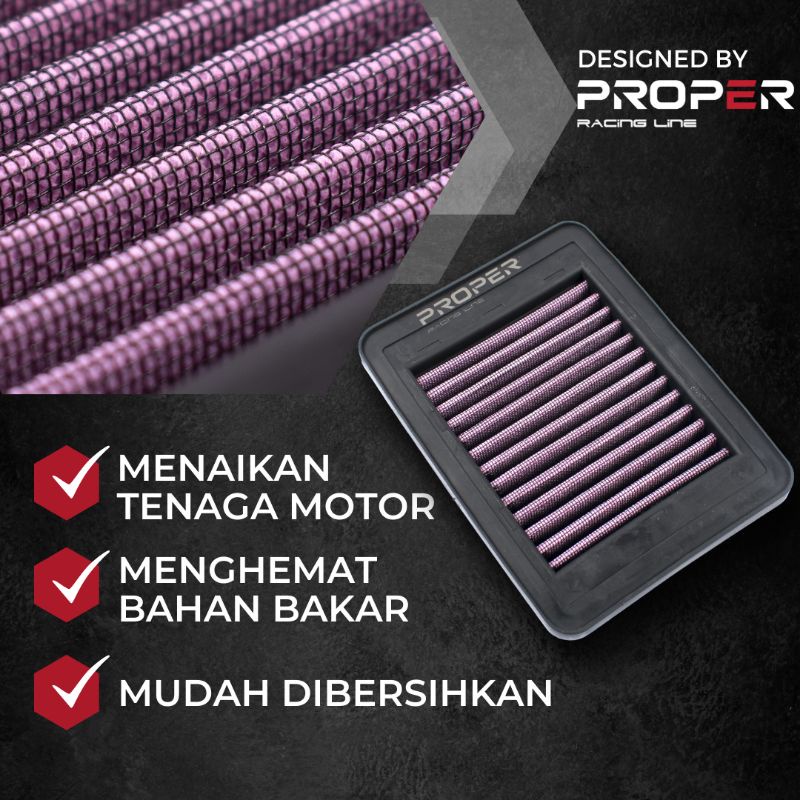 Filter Udara SemiRacing ProperRacingLine Yamaha Aerox 155 / lexi