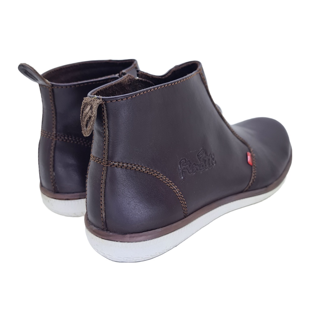 Sepatu kulit asli - Mid cut resleting Finotti PR 05