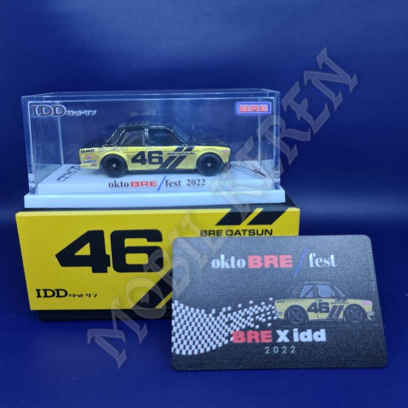 Diecast Hot Wheels 2022 Official IDD x BRE Datsun 510 Signed ban karet & PIN Leens Limited edition