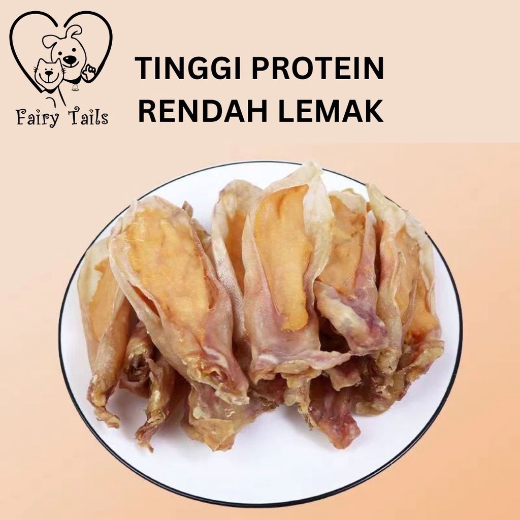 Snack Telinga Kelinci Dan Ayam Segar Rupert’s Choice Untuk Anjing [Premium German Quality] Cemilan Sehat Kuping Kelinci Untuk Anabul / Rabbit Ear and Chicken Snack for Dog Pet