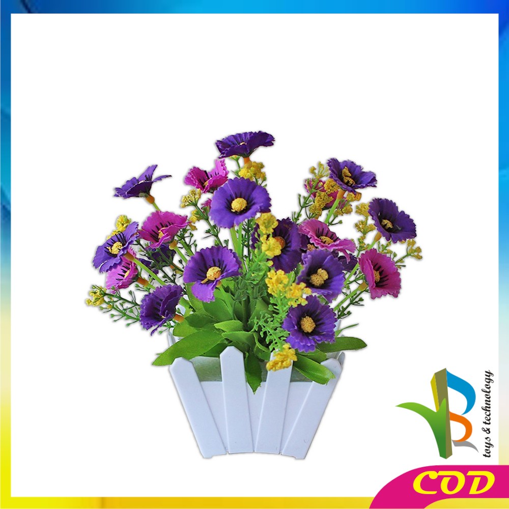 RB-C289 - C300 Ornamen Pot Bunga Hias Tanaman Bunga Hias Plastik Artificial Flower / Bunga Pajangan Meja / Hiasan Dekorasi Rumah