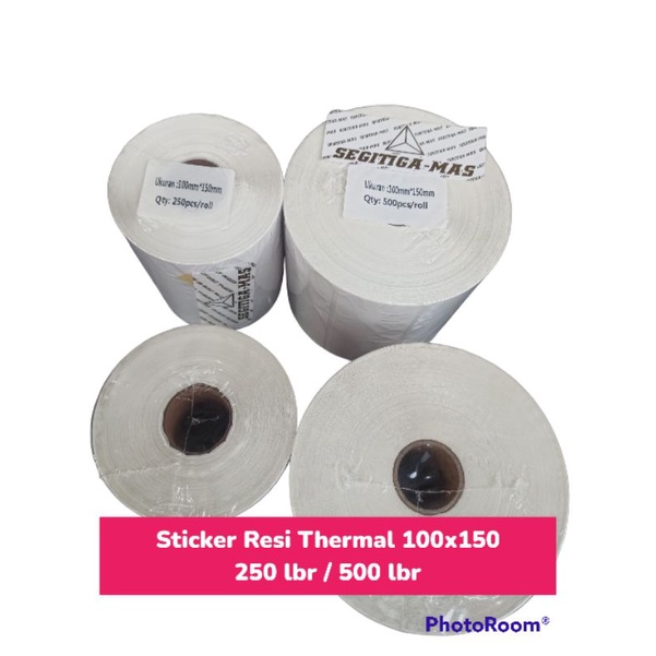

Sticker Resi Thermal 150x100 250 dan 500 lbr/rol Resi Stiker label barcode Original Segitigamas