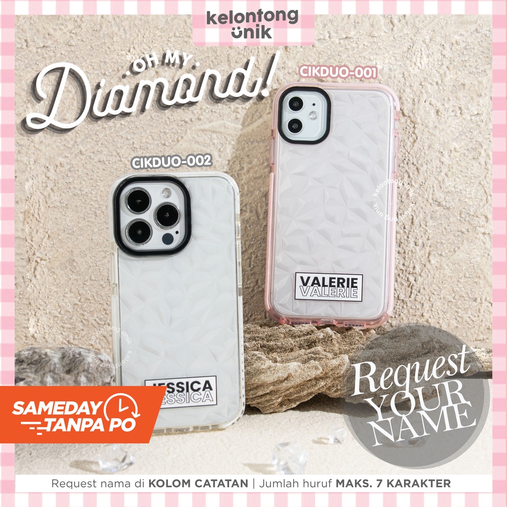 LANGSUNG KIRIM TANPA PO | (Seri 1) For iPhone - OMD! OH MY DIAMOND Case - Premium Case Custom Nama