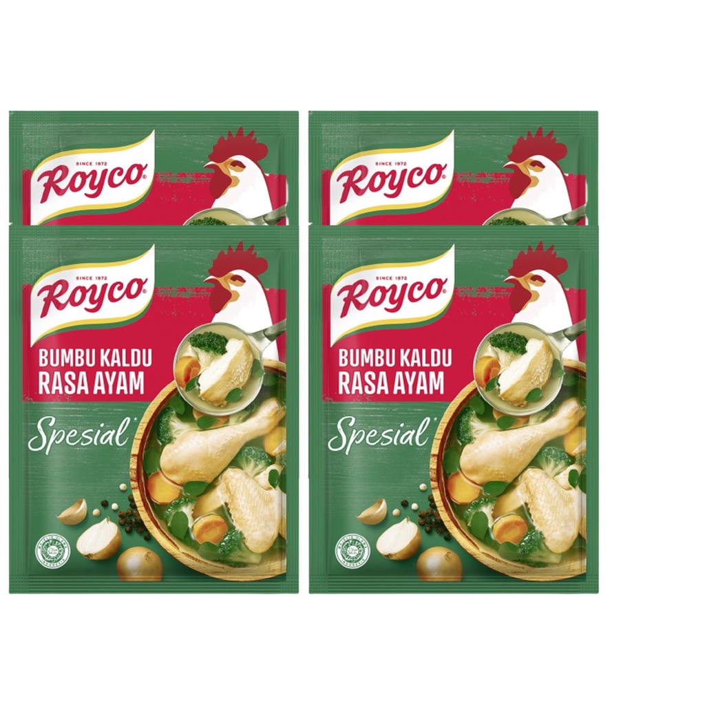 

Royco BUMBU KALDU SPESIAL Penyedap Makanan, Penyedap Rasa AYAM Tanpa Penguat Rasa 4 x 40G