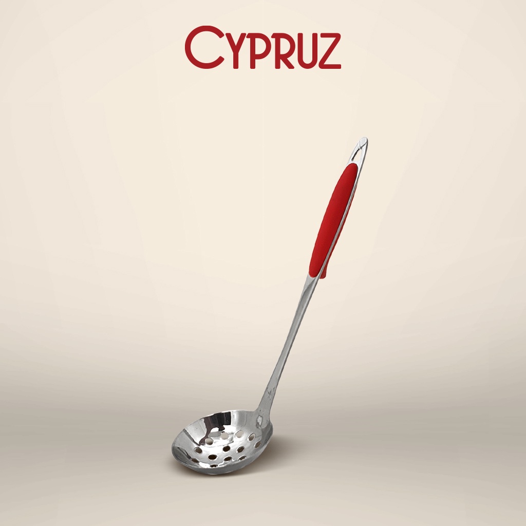 Cypruz Utensil Stls Gg.Merah: Ladle Diameter 6cm LUBANG