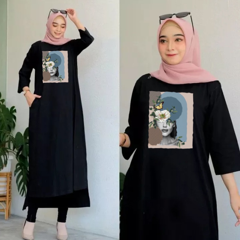 FF LONG TUNIK HIJAB COLABORATION TUNIK WANITA TERBARU 10