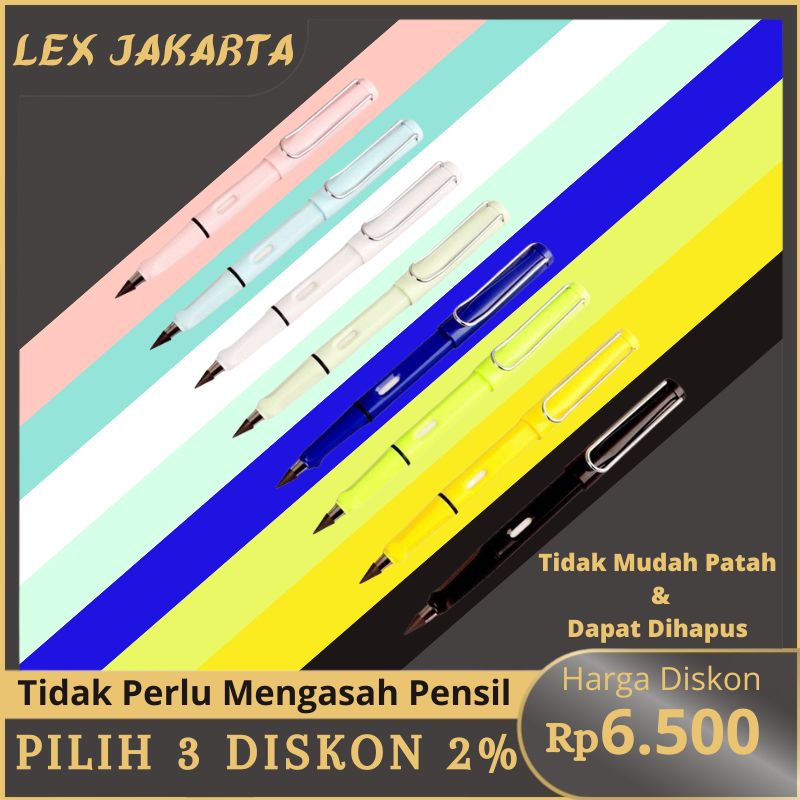 LEXJAKARTA  Pensil Cetek Mekanik Plus Penghapus Pensil Pencil Tanpa Batas HB Tidak Perlu Diasah Lagi Sketsa Lukis Art Pensil Painting Brush Everlasting