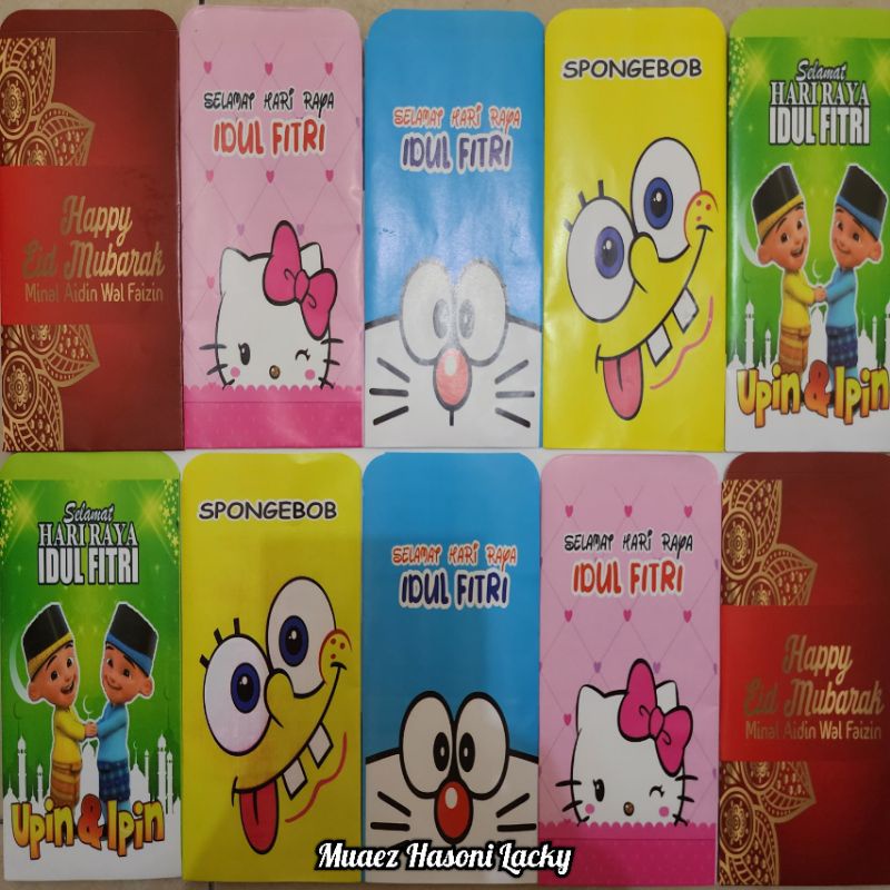 

Amplop Angpao Lebaran Panjang Motif Karakter Lucu Dan Unik