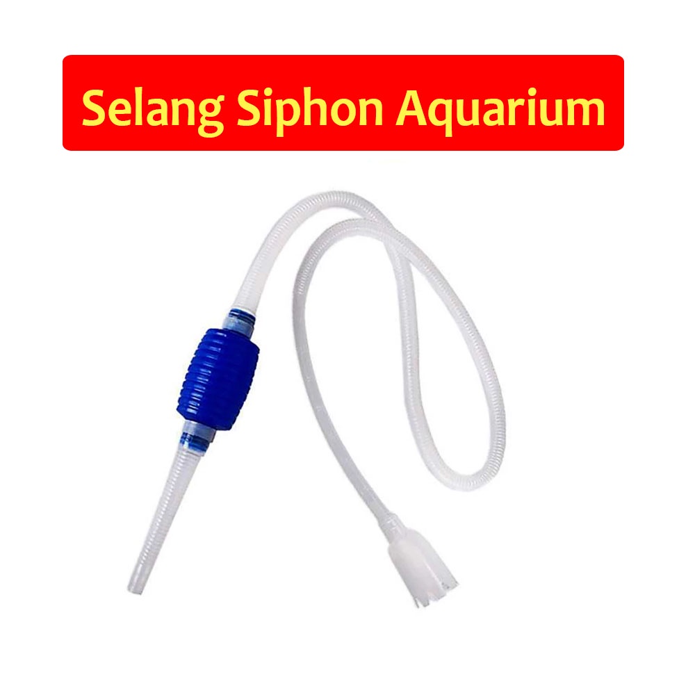 Selang Siphon Aquarium 1.8 Meter Penyedot Air Akuarium Selang Sifon Selang Sipon Akuarium 1.8m Selang Pompa Air Aquarium Selang Hisap Aquarium Syphon Pompa Aquarium Tank Water Change - Warna Acak