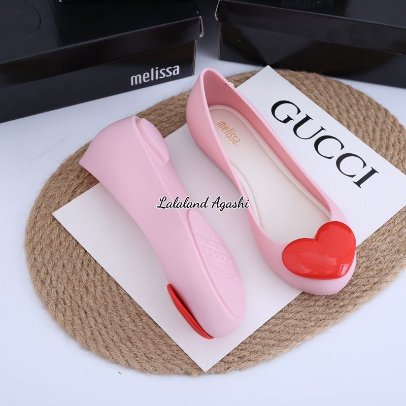 Sepatu Melissa Ultragirl heart fuschia /sepatu Melissa wanita/Sepatu jelly cewek