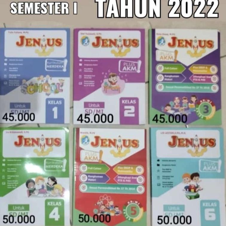 

TELAH HADIR Buku JENIUS Semester 1 tahun 2022 SD/MI Kelas 1 2 3 4 5 6 ❆ 848