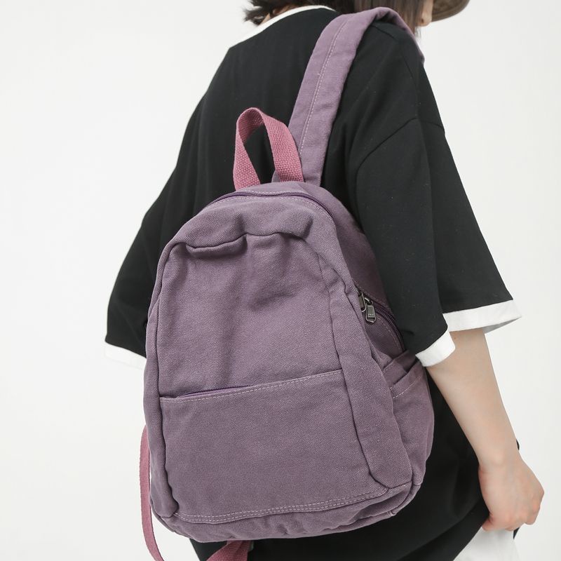 ♞Seraser Jepang Dicuci Kanvas Tas Kecil Sastra Retro Ransel Kecil Wanita Mahasiswa Kasual Serbaguna Mini Ransel