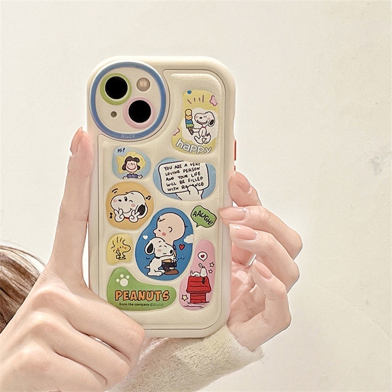 Soft Case Hp Gambar Snoopy Untuk IPhone 12 / 13 / 14 / 11promax Ggfhh