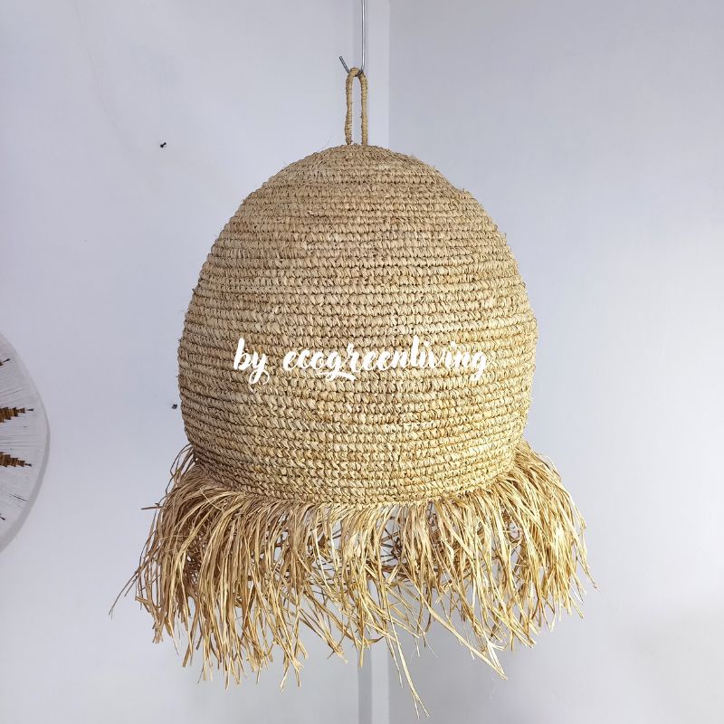 CAP LAMPU AGEL SEAGRASS JUMBO / LAMPSHADE / CUP LAMPU GANTUNG