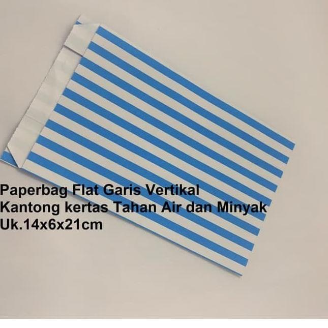 

Paperbag Kantong Tahan Air Minyak vertikal Blue 14x6x21cm(M) Foodgrade