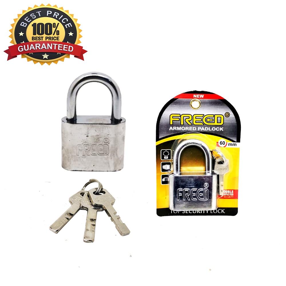 Gembok Nekel Pendek FREED 30 40 50 60 mm Rumah Industri Padlock