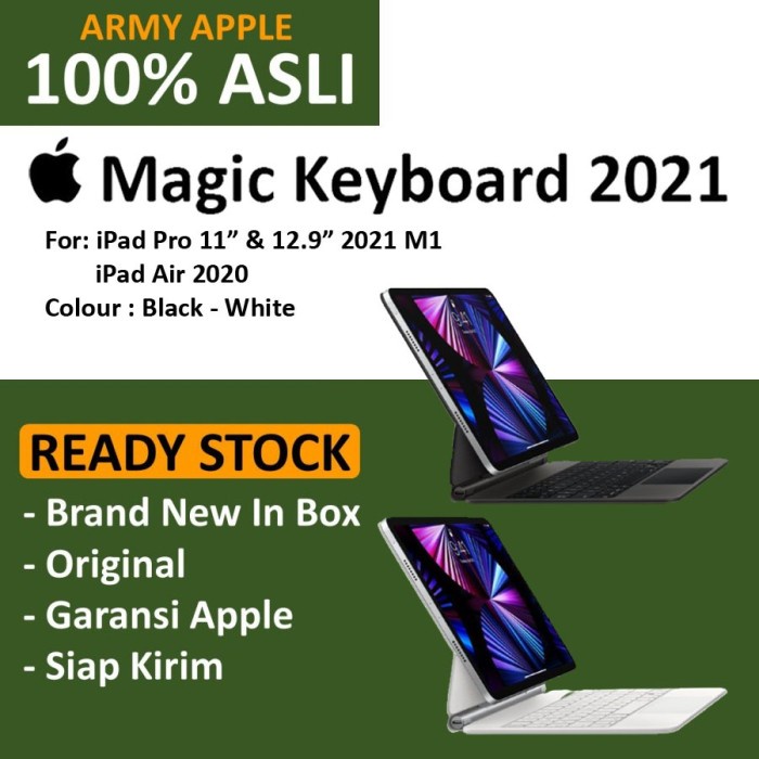 Keyboard Apple Magic Keyboard 2021 Ipad Pro 11 12.9 Inch M1 Air 10.9 2020 White