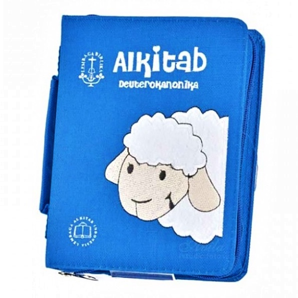 Alkitab Katolik Anak Deuterokanonika Ukuran Kecil Sampul Cover Resleting 034 TI DC Sarung Gambar Binatang Lucu Animal LBI Toko Buku Rohani Katolik Semarang