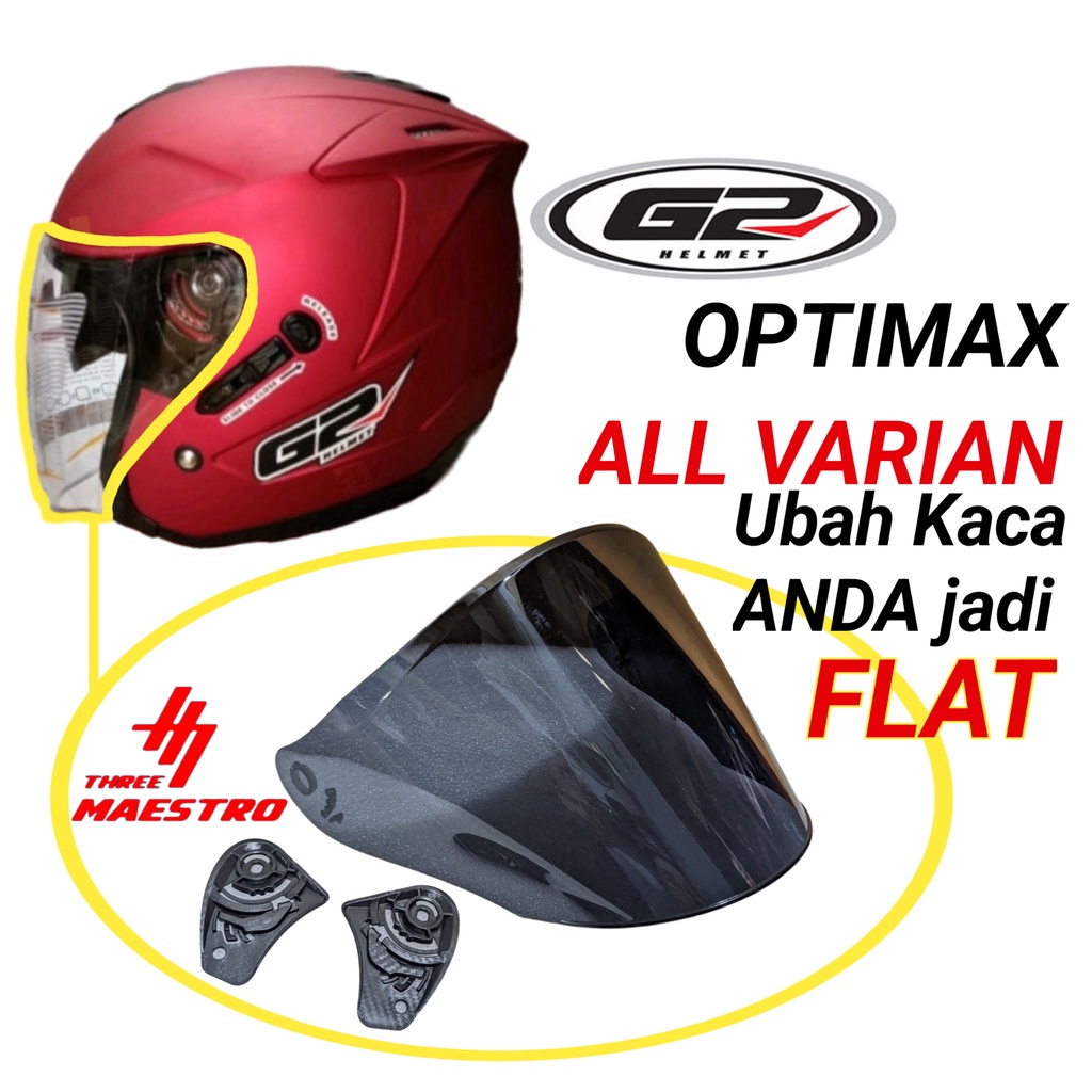Kaca Helm G2 OPTIMAX Visor Helmet FLAT venom open g2 optimax tm2