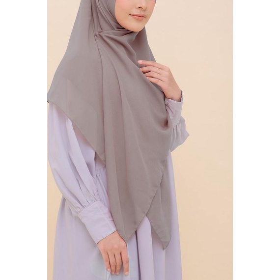 ZM Zaskia Mecca - Hijab Syari Bellsa Shade Of Brown Ash - Segi Empat