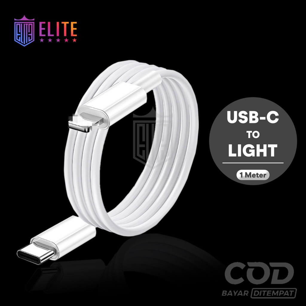 ELITE Kabel Data USB-C to Light Original / Kabel Charger USB C to Light 1 Meter