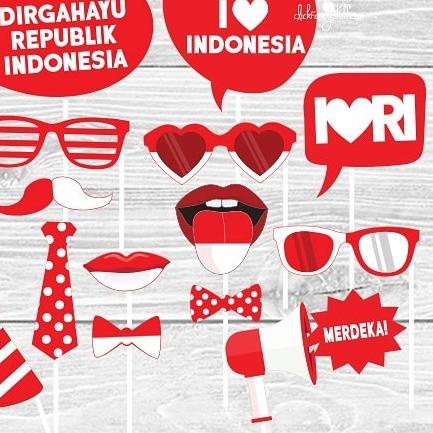 Photobooth props Kemerdekaan RI 17 Agustus