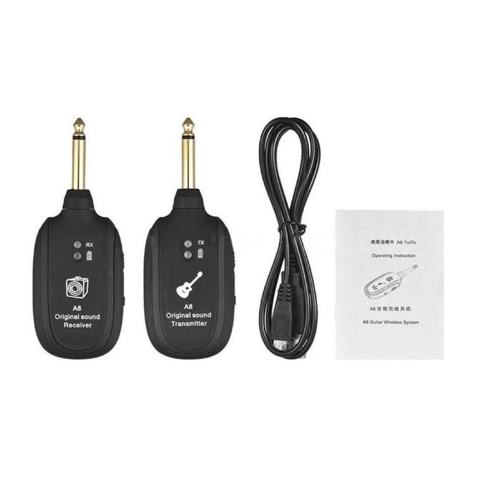 Keep Motion Uhf Wireless Jack Gitar Bass Audio Transmitter Receiver-A8